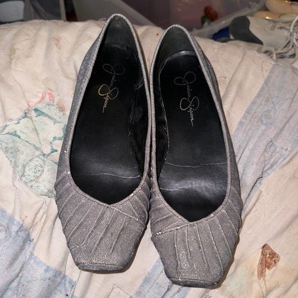 Silver Sparkle Ballet Shoes size 7 - Picture 5 of 5